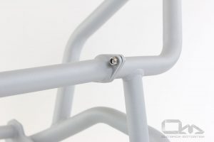These crash bars were designed to protect the BMW F800GS body and vital components around the engine in case of a fall or drop. Available at www.OutbackMotortek.com