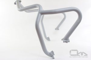 These crash bars were designed to protect the BMW F800GS body and vital components around the engine in case of a fall or drop. Available at www.OutbackMotortek.com