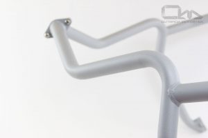 These crash bars were designed to protect the BMW F800GS body and vital components around the engine in case of a fall or drop. Available at www.OutbackMotortek.com
